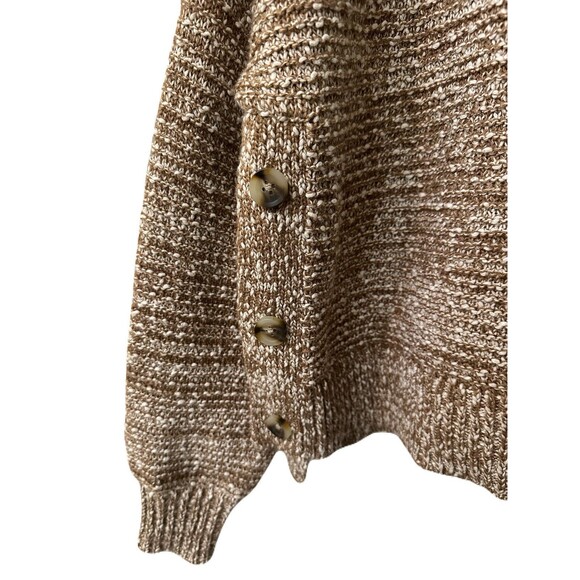 Madewell Womens Size Medium Side-Button Boatneck Boxy Sweater Marled Acorn - Picture 4 of 8